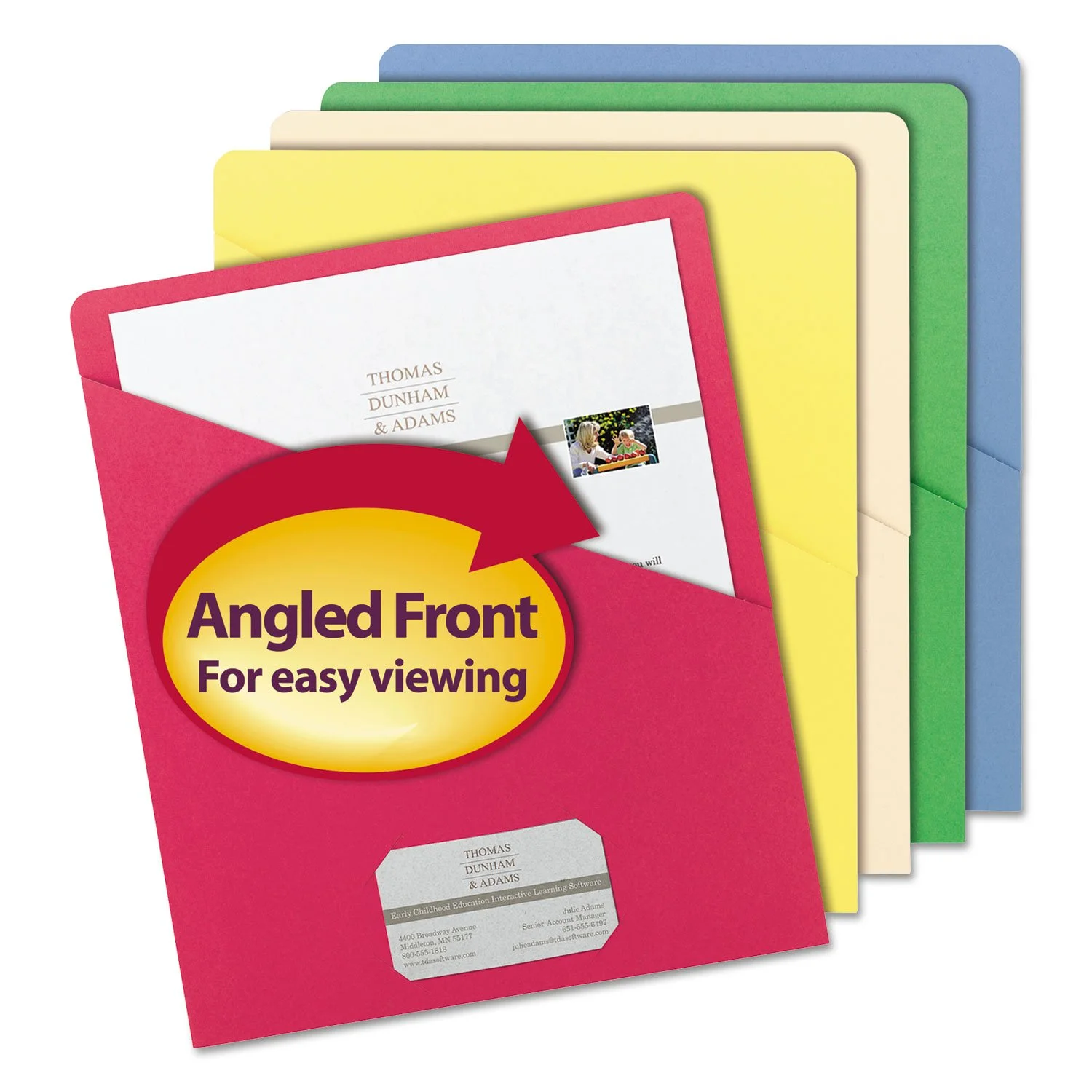 SMEAD Slash File Jackets, Letter Size, 25 Pack