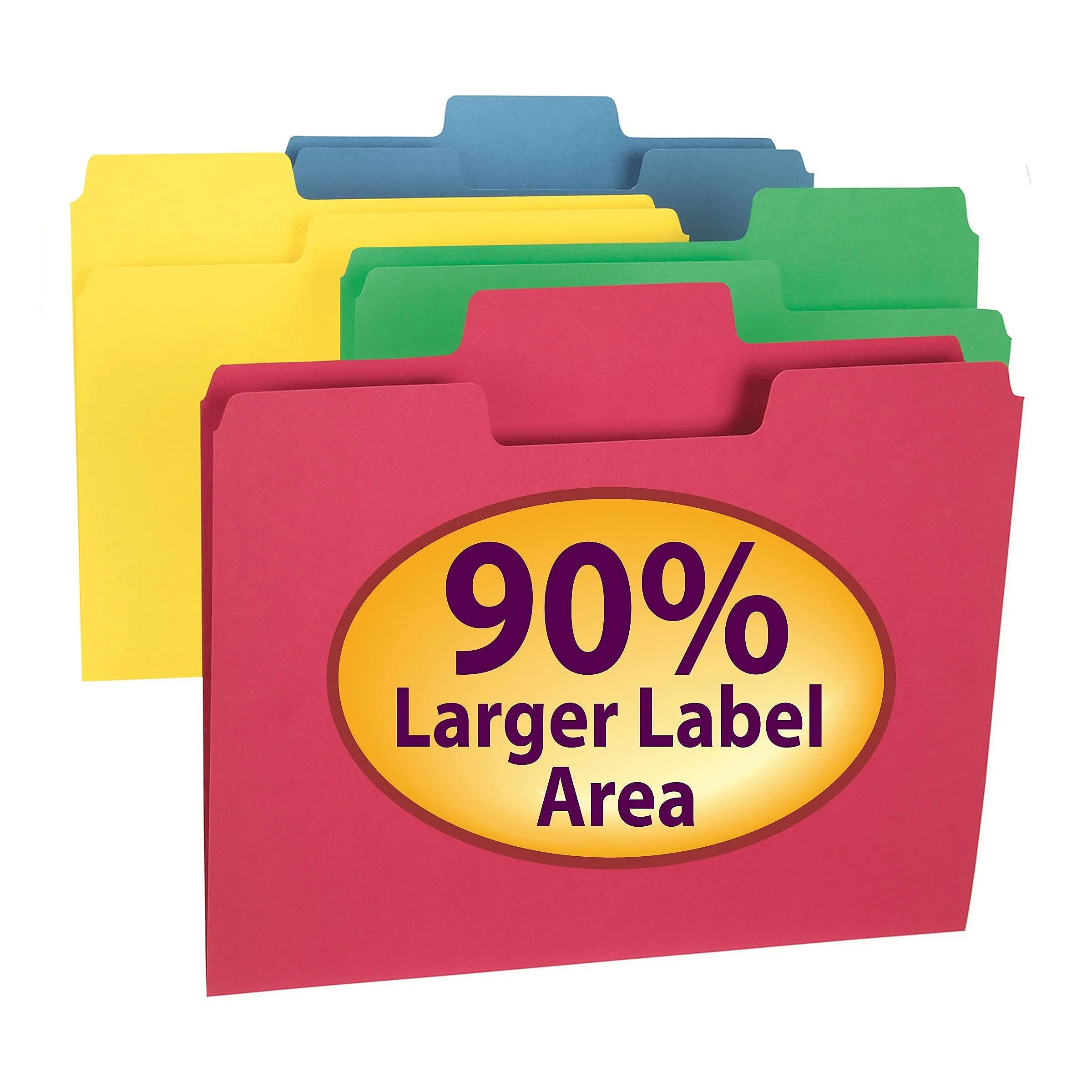 SMEAD SuperTab Oversized 1/3-Cut Top-Tab File Folders
