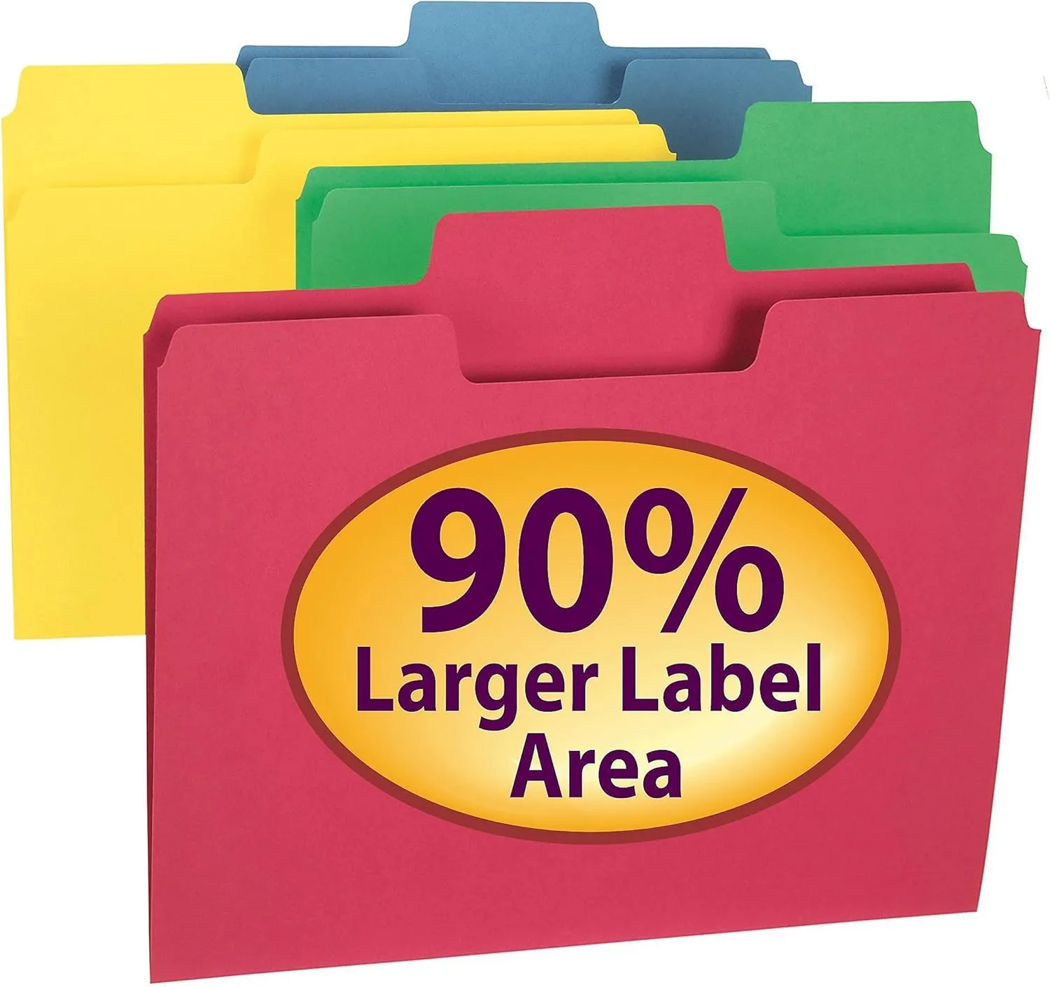 SMEAD SuperTab Oversized 1/3-Cut Top-Tab File Folders
