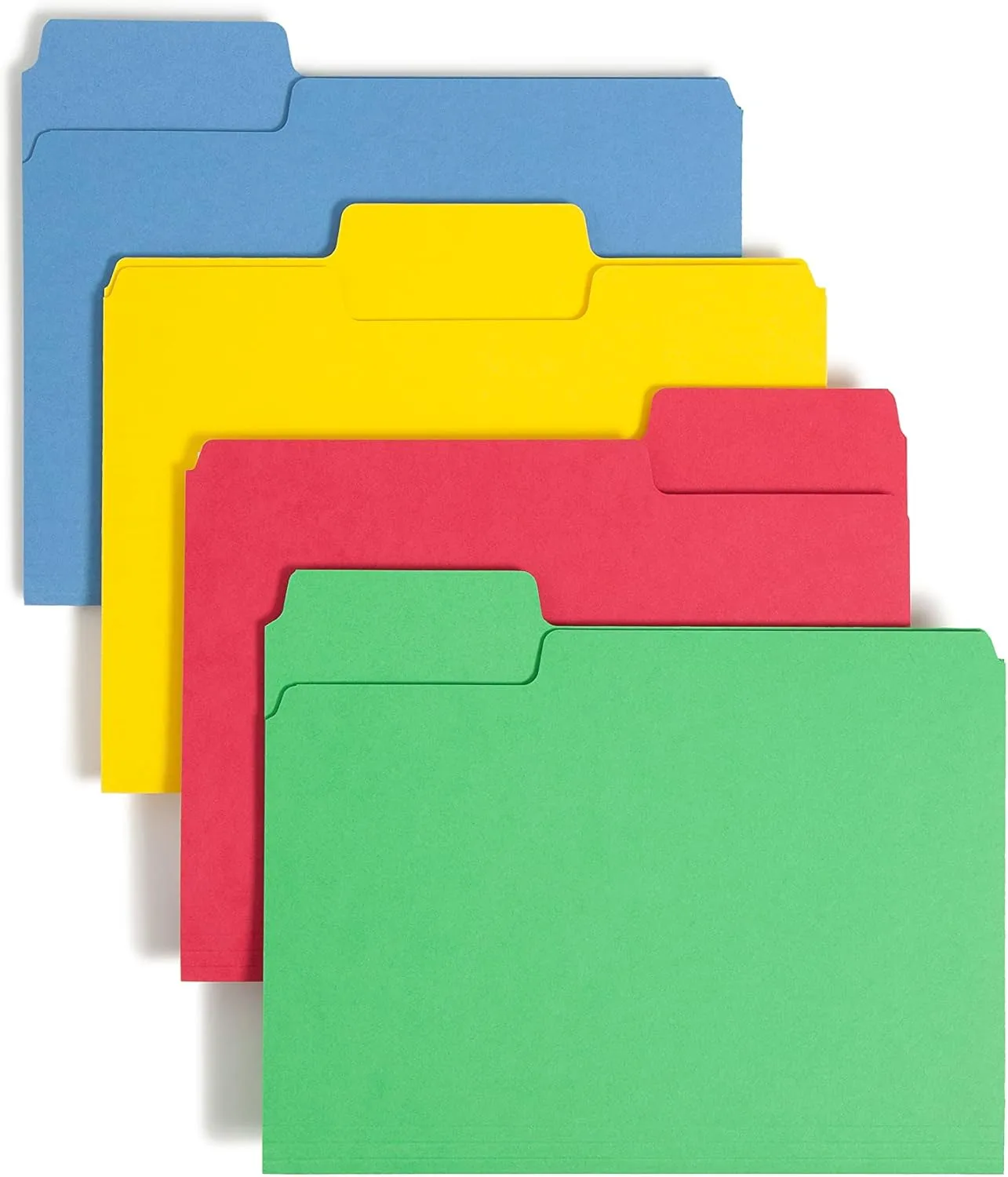 SMEAD SuperTab Heavyweight File Folders, Oversized 1/3-Cut Top Tabs, 50/Box