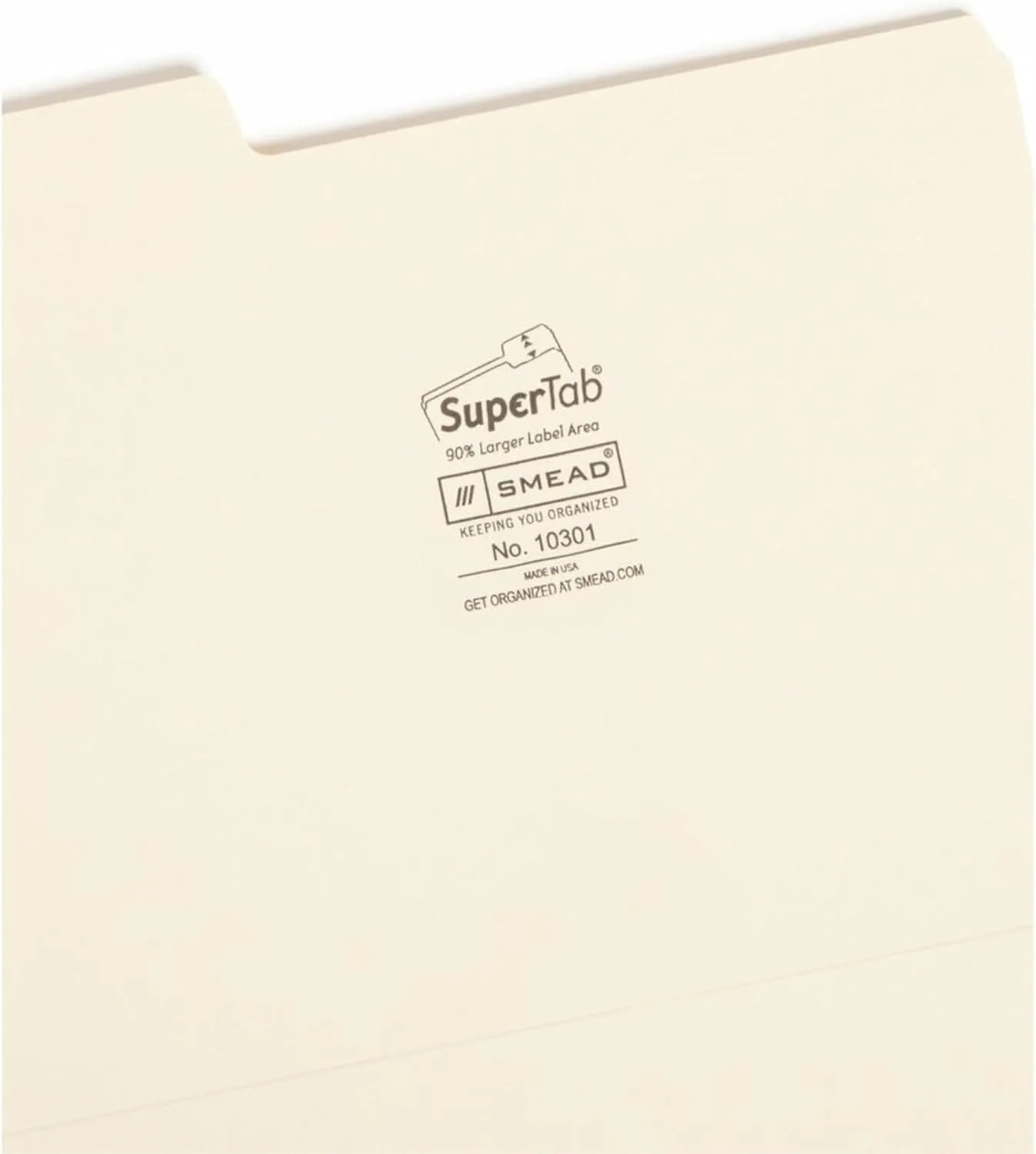 Smead SuperTab File Folder, Oversized 1/3-Cut Tab, Letter Size, Manila, 100 Per Box (10301) 100 Count (Pack of 1)