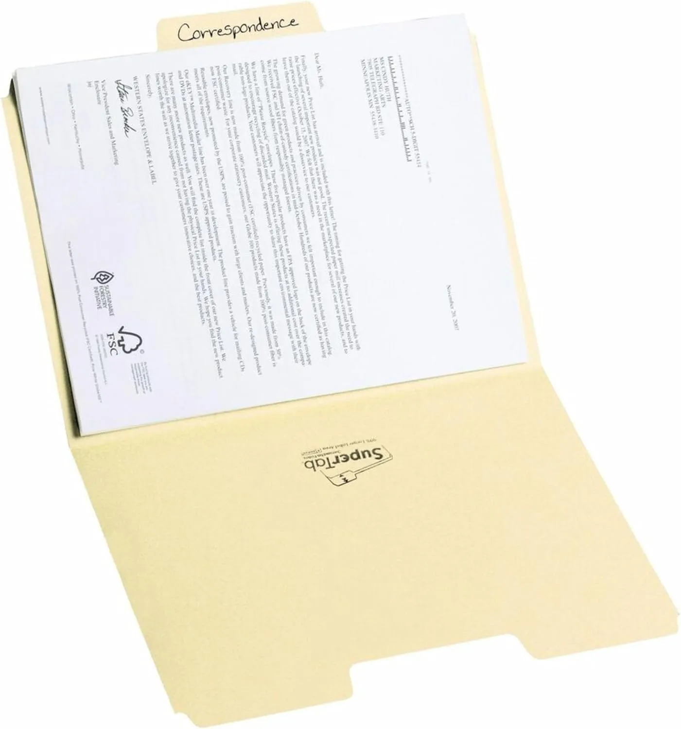 Smead SuperTab File Folder, Oversized 1/3-Cut Tab, Letter Size, Manila, 100 Per Box (10301) 100 Count (Pack of 1)