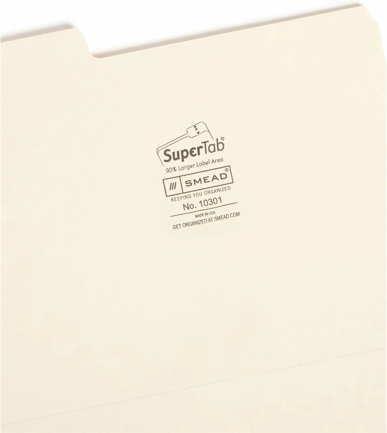 Smead SuperTab File Folder, Oversized 1/3-Cut Tab, Letter Size, Manila, 100 Per Box (10301) 100 Count (Pack of 1)