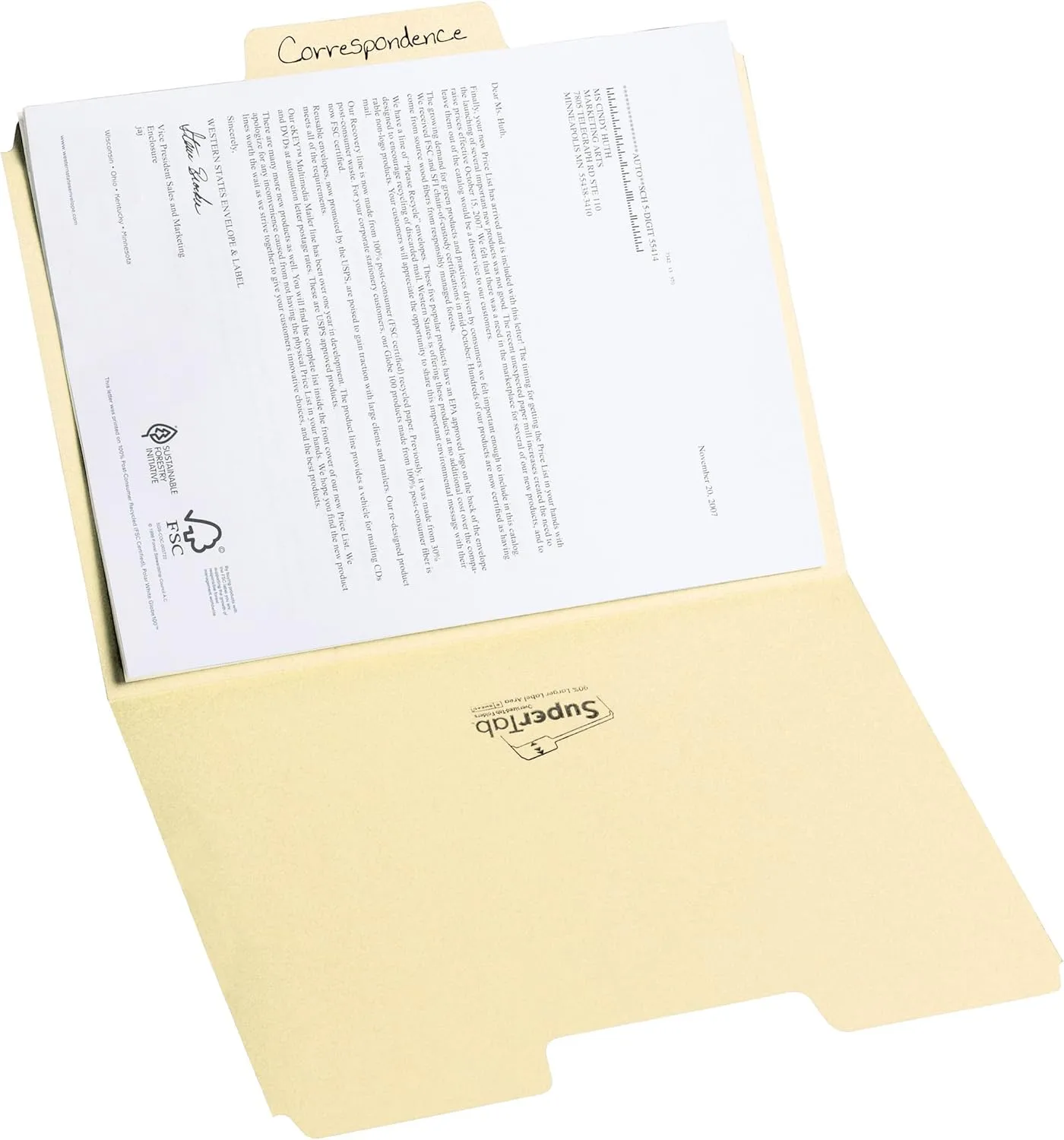 Smead SuperTab File Folder, Oversized 1/3-Cut Tab, Letter Size, Manila, 100 Per Box (10301) 100 Count (Pack of 1)