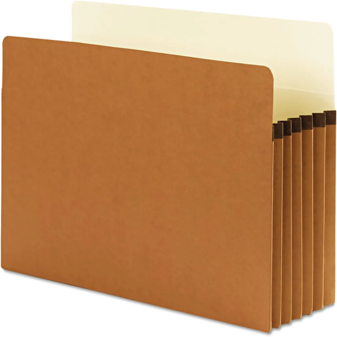 Smead SuperTab File Pockets, Straight Cut, Letter Size, 30% Recycled, Redrope, Box of 10