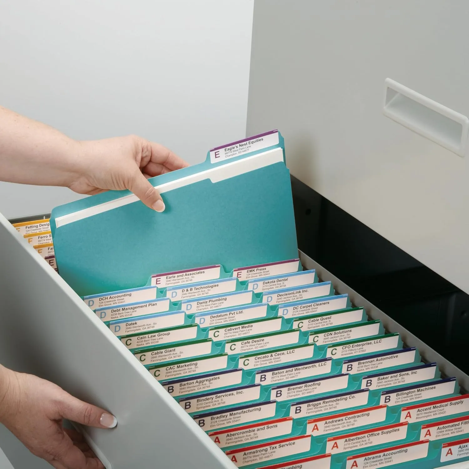 SMEAD Letter-Size File Folders, 1/3-Cut Top Tab
