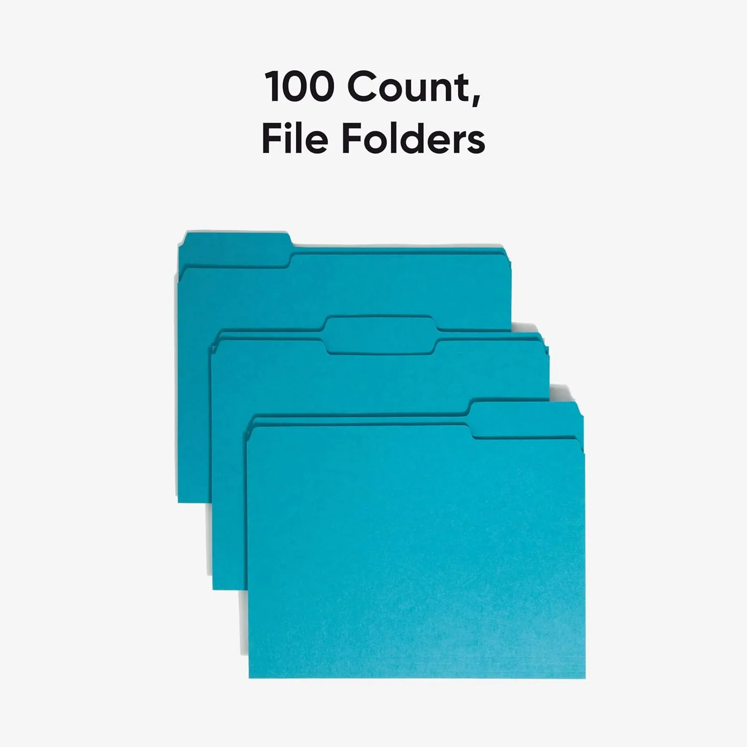 SMEAD Letter-Size File Folders, 1/3-Cut Top Tab