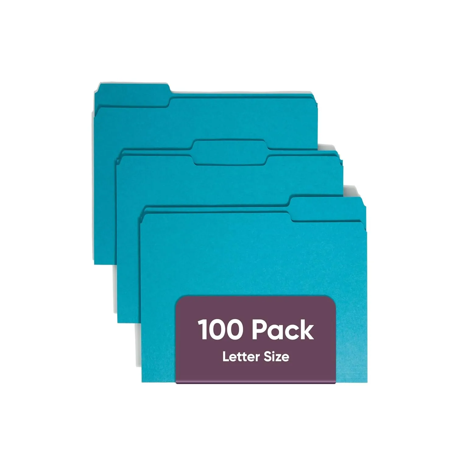 SMEAD Letter-Size File Folders, 1/3-Cut Top Tab