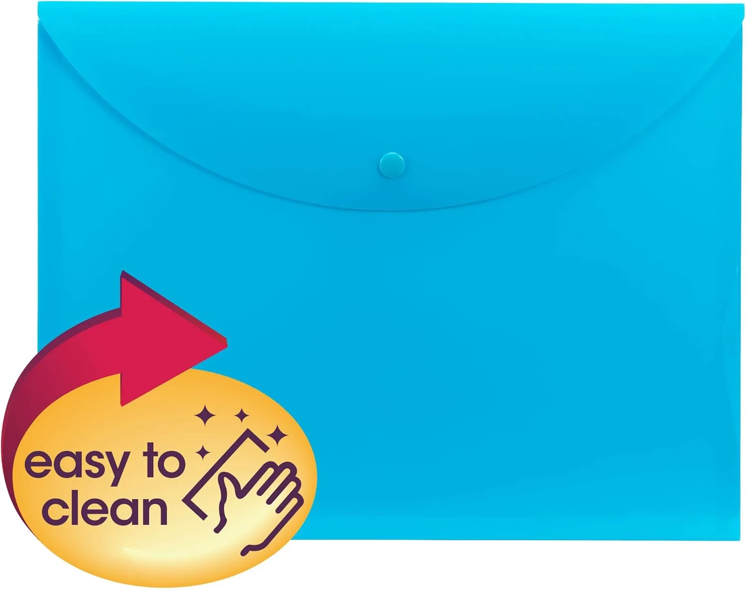 SMEAD Project Envelope, Letter Size, Top-Load, Polypropylene, Snap Closure, 10/Box