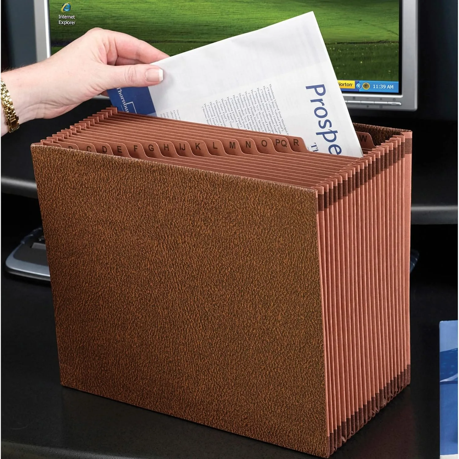 SMEAD TUFF Expanding File, Letter Size, Redrope