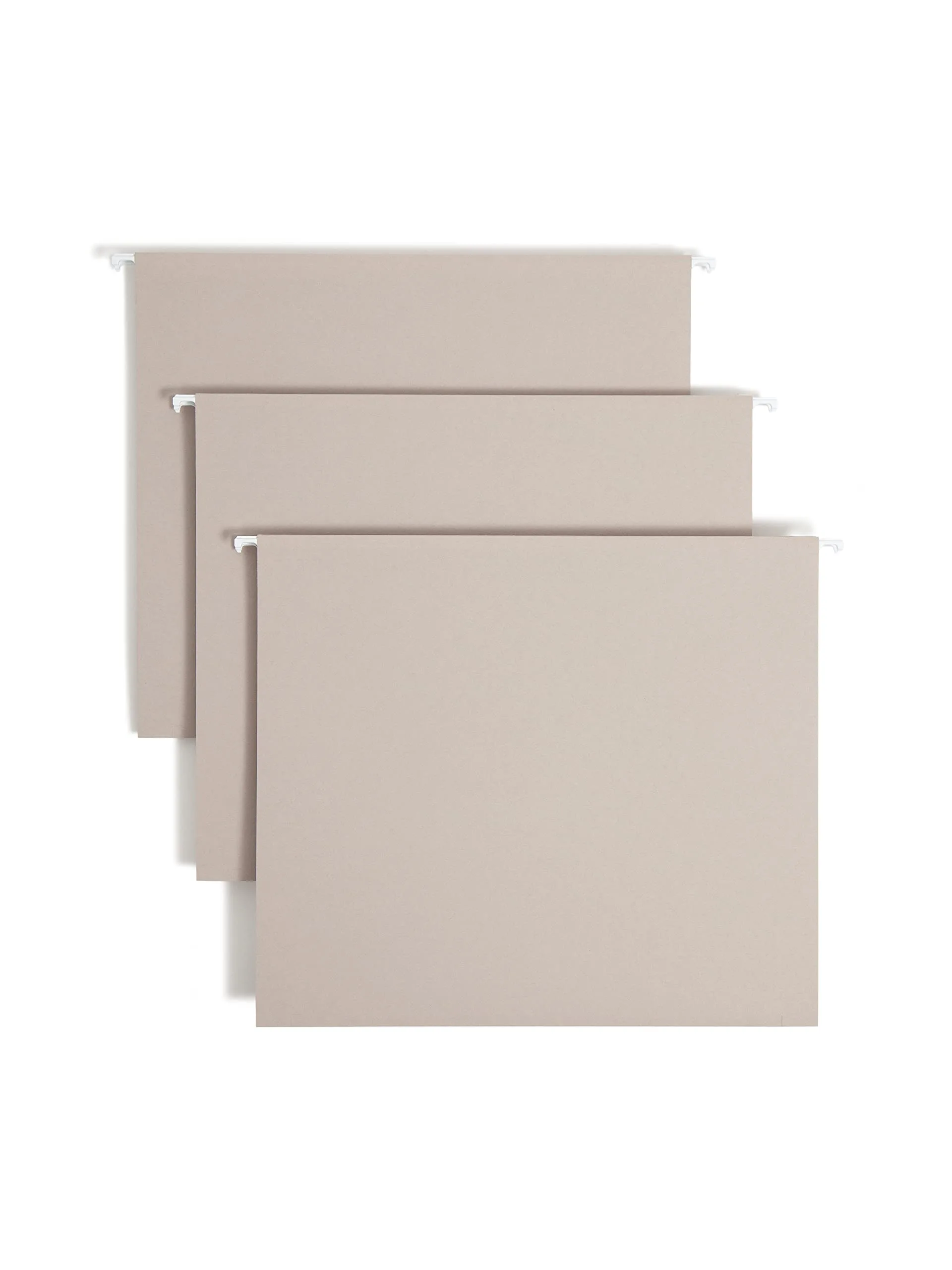 Smead TUFF Extra Capacity Box Bottom Hanging Folder, 2" Expansion, 1/3-Cut Easy Slide Tab, Letter Size, Steel Gray, 18/Box (64240)