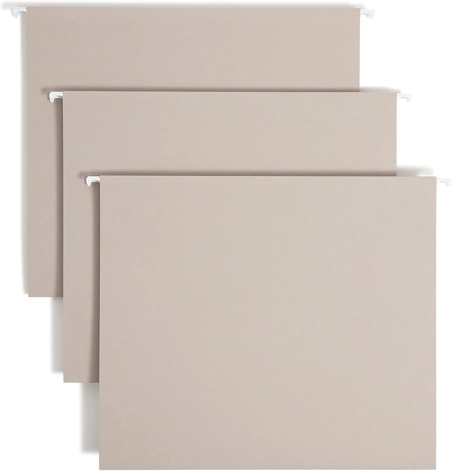Smead TUFF Extra Capacity Box Bottom Hanging Folder, 2" Expansion, 1/3-Cut Easy Slide Tab, Letter Size, Steel Gray, 18/Box (64240)