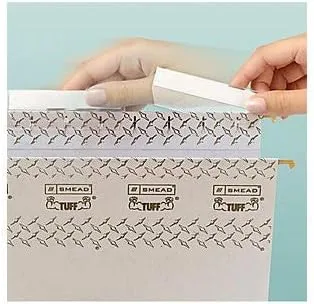 Smead TUFF Extra Capacity Box Bottom Hanging Folder, 2" Expansion, 1/3-Cut Easy Slide Tab, Legal Size, Steel Gray, 18 per Box (64340)