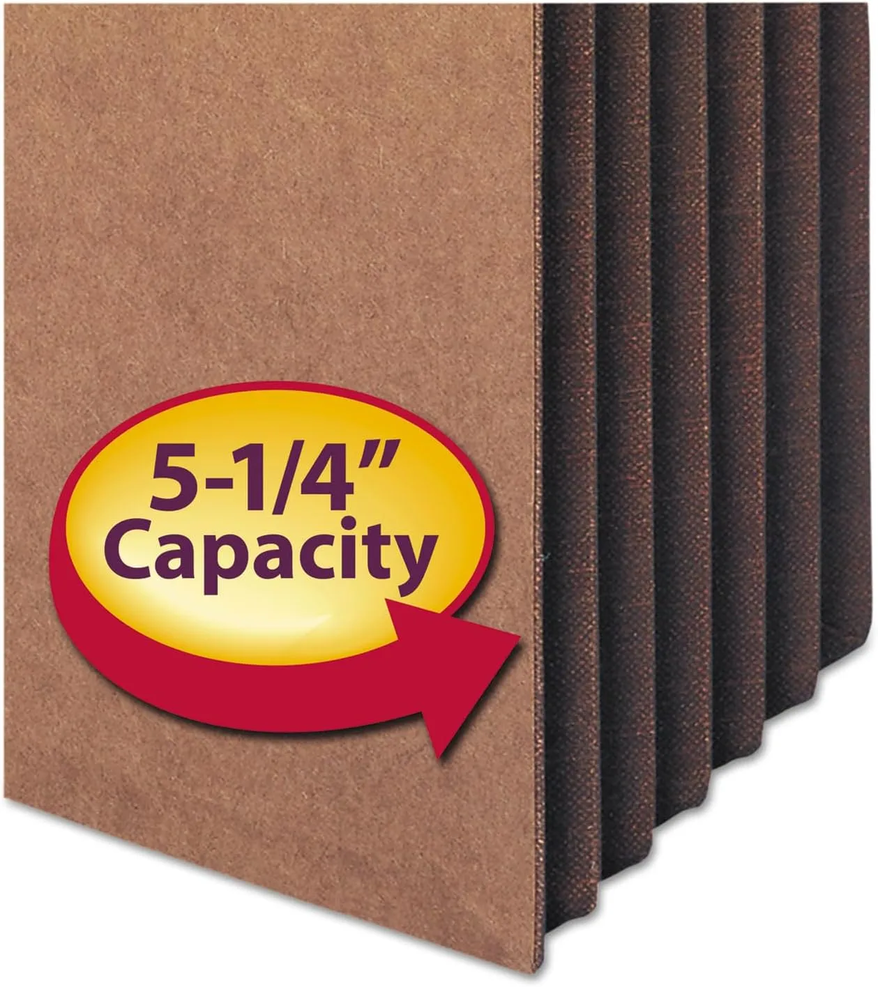 Smead Easy-Access Top-Tab Tyvek File Pockets, Legal Size, 5.25" Expansion, Redrope, Box of 10