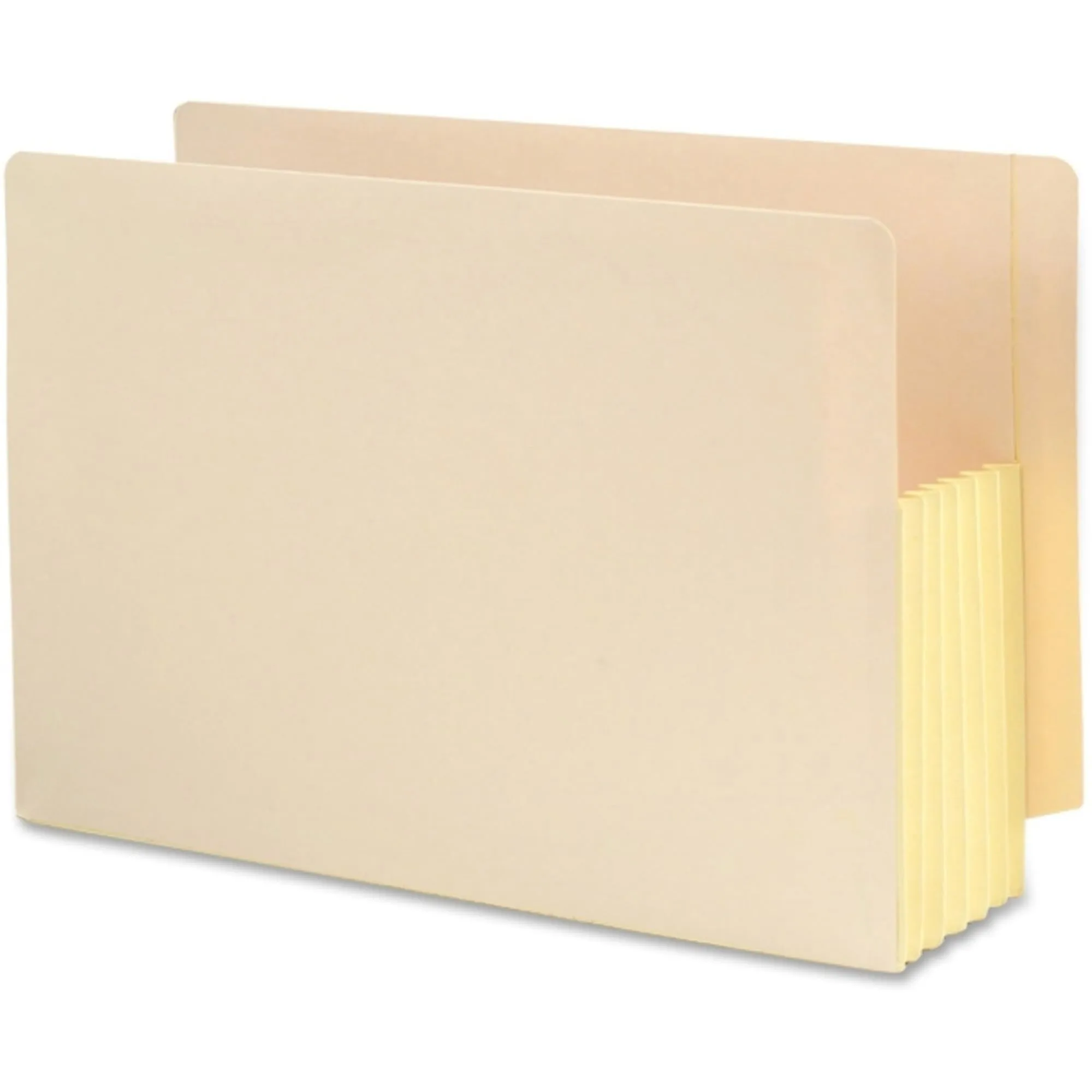 Smead Tyvek-Lined Gusset End-Tab File Pockets, Legal Size, 5-1/4in Expansion, Manila, 10/Box