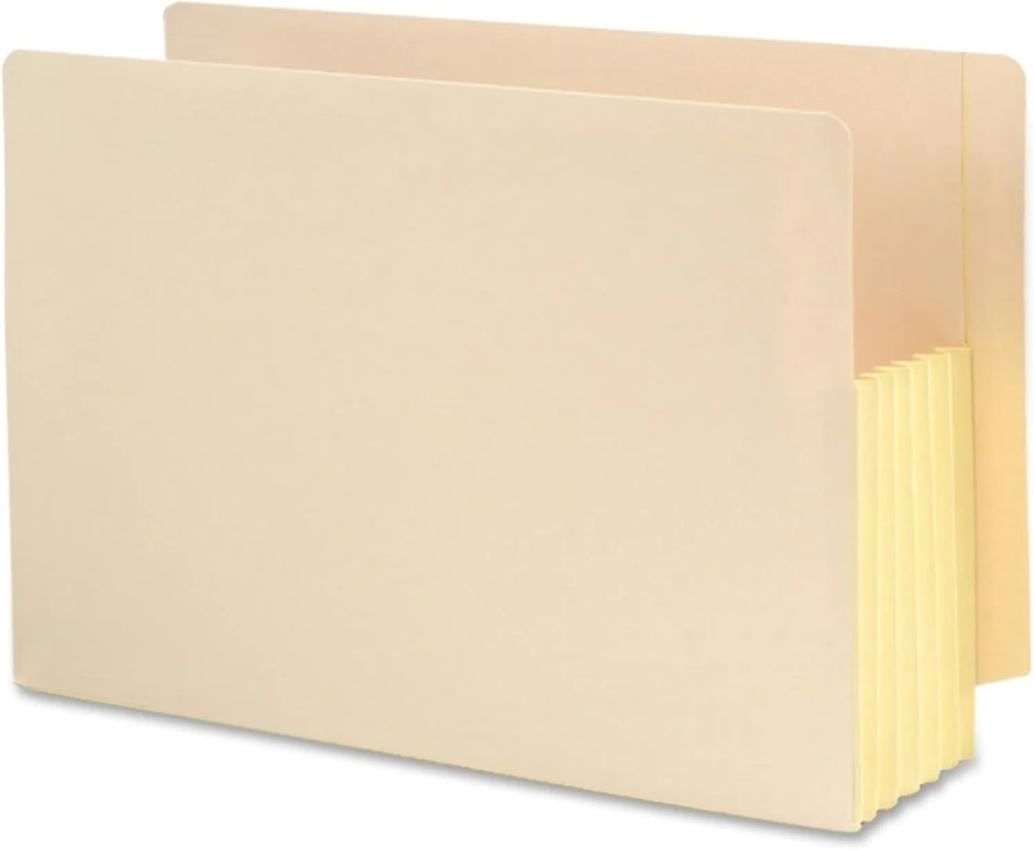Smead Tyvek-Lined Gusset End-Tab File Pockets, Legal Size, 5-1/4in Expansion, Manila, 10/Box