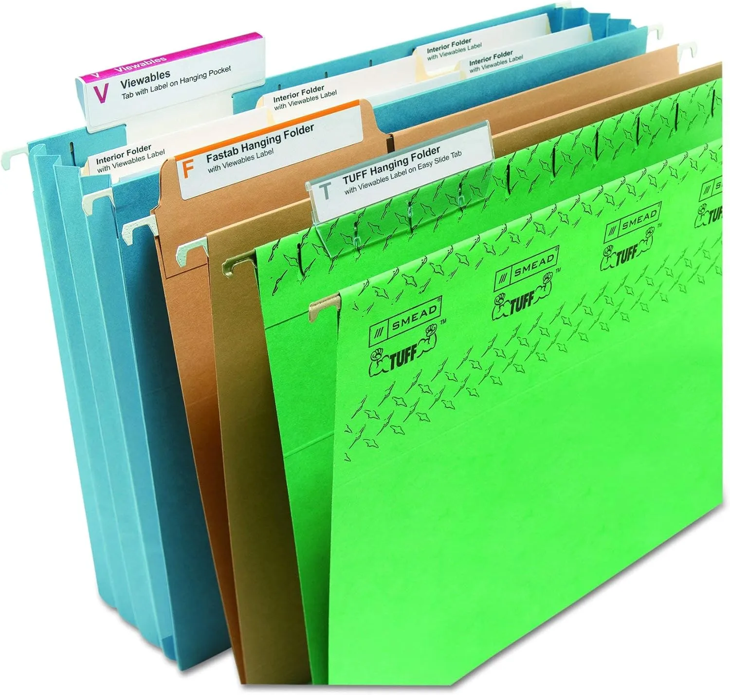 Smead Viewables® Labeling System Refill Pack, Hanging Folder Labels, 100 Count