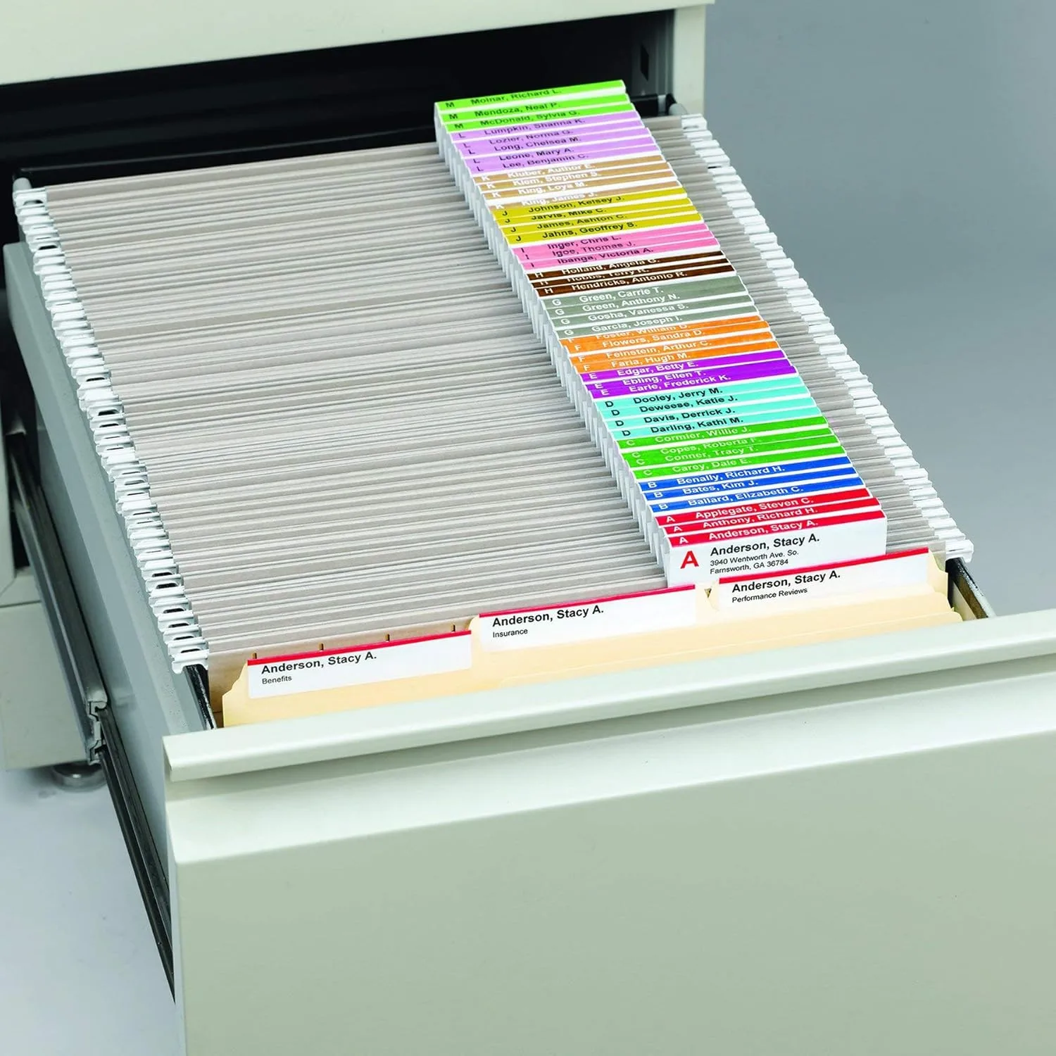 Smead Viewables® Labeling System Refill Pack, Hanging Folder Labels, 100 Count