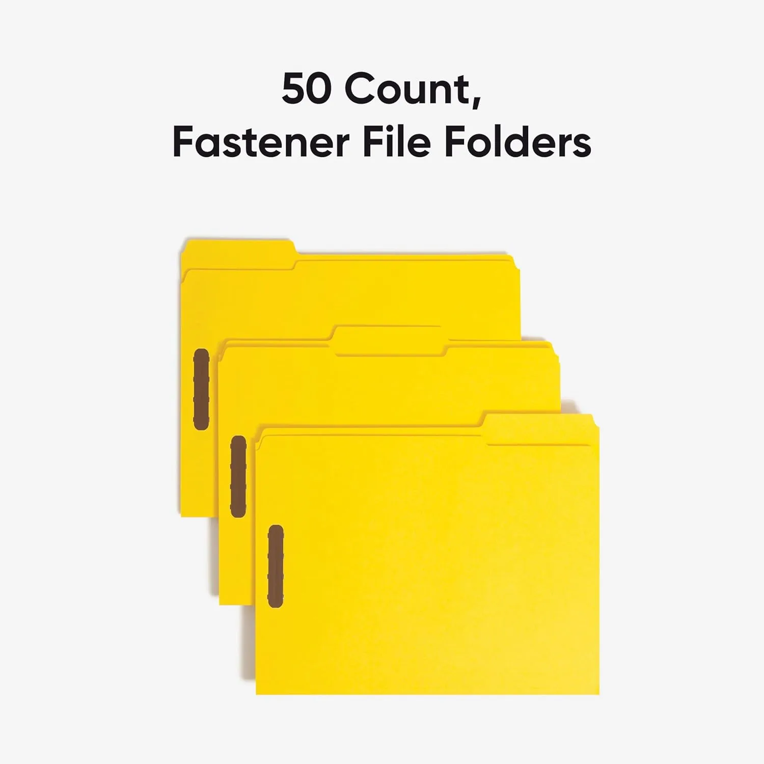 SMEAD Fastener File Folders with Reinforced 1/3-Cut Tabs