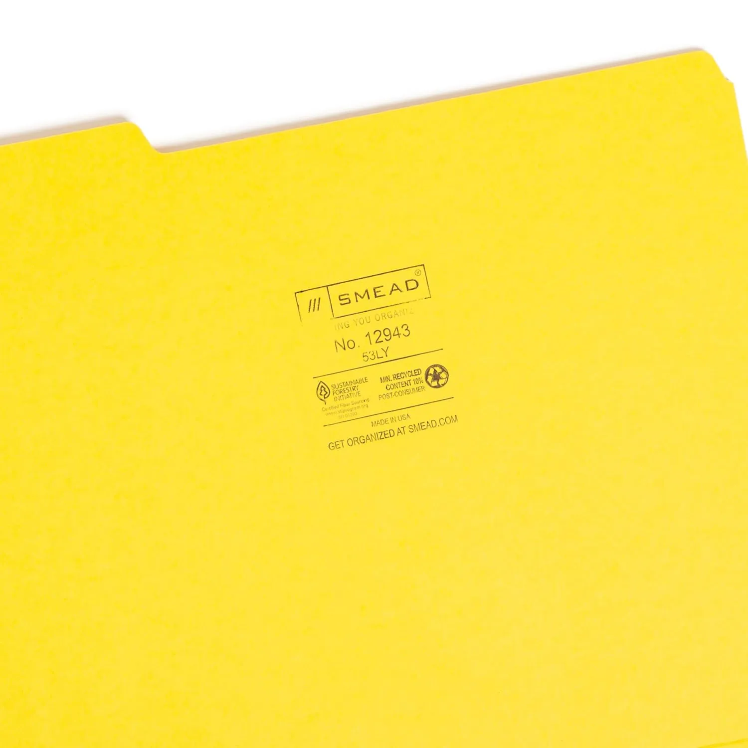 SMEAD Letter-Size File Folders, 1/3-Cut Top Tab