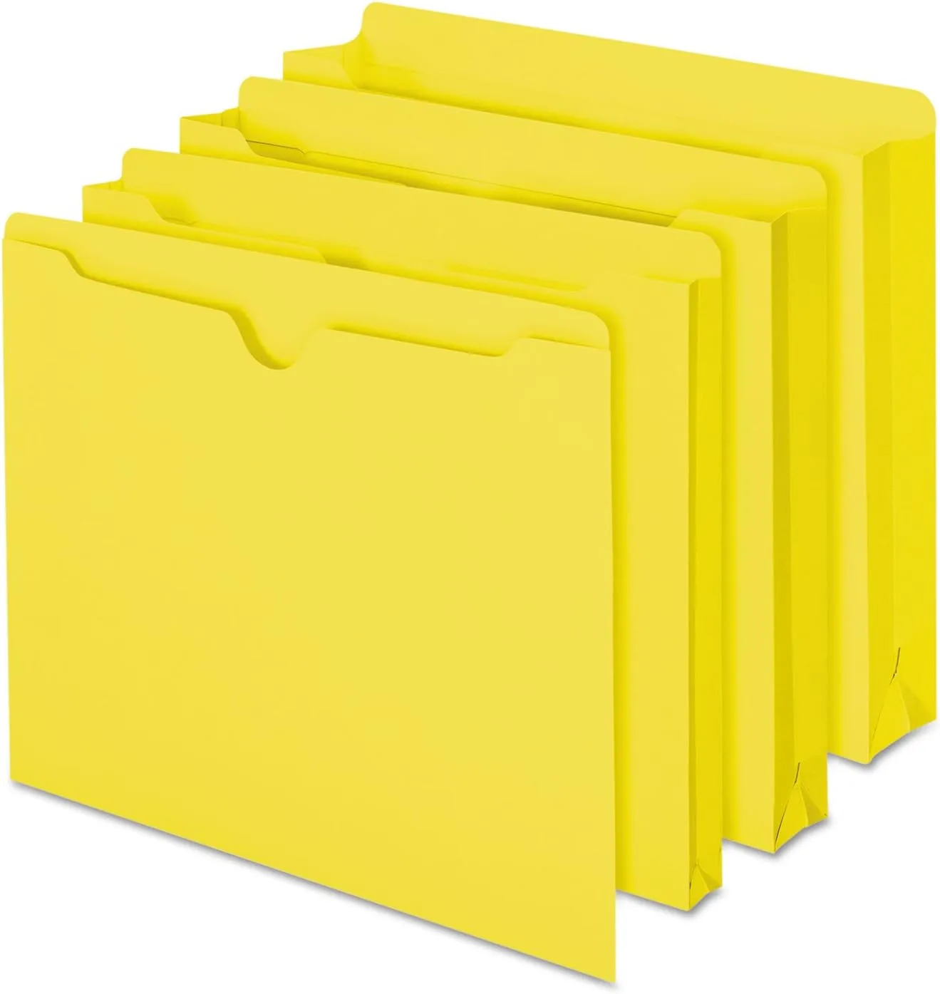 Smead File Jackets, Reinforced Double-Ply Tab, Letter, 11 Point Stock, Yellow, 100 Per Box (75511)