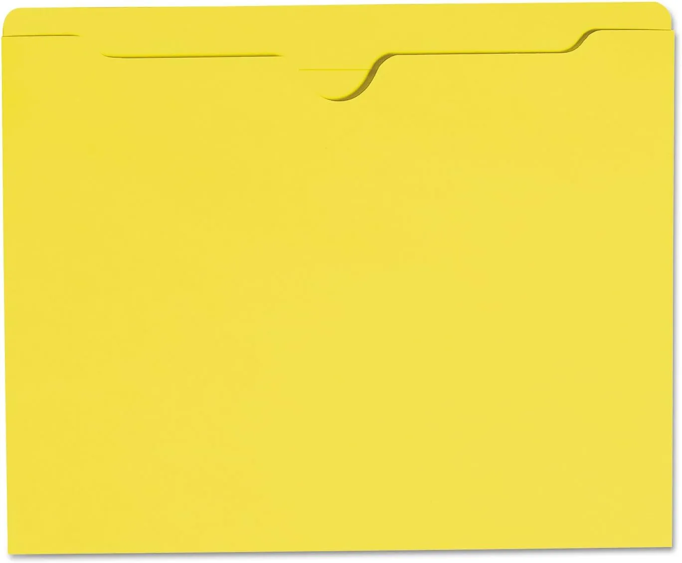 Smead File Jackets, Reinforced Double-Ply Tab, Letter, 11 Point Stock, Yellow, 100 Per Box (75511)