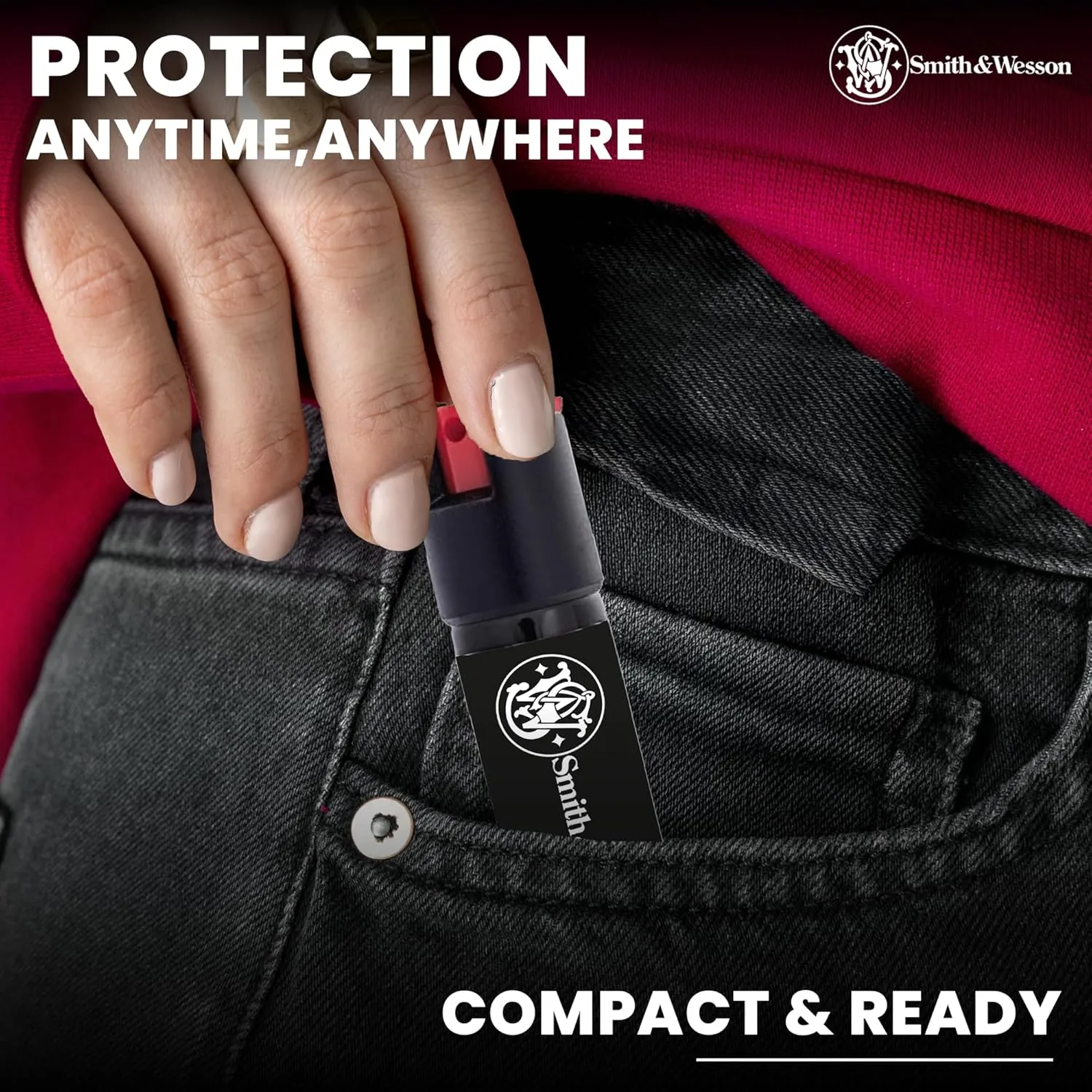 Smith & Wesson Pepper Shield Keychain Quick-Release Pepper Spray for Women