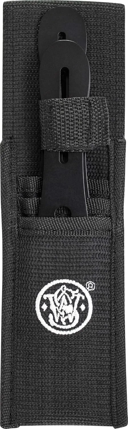 Smith & Wesson Bullseye Throwing Products with Full Tang Stainless Steel Design and Protective Nylon Sheaths for Recreation