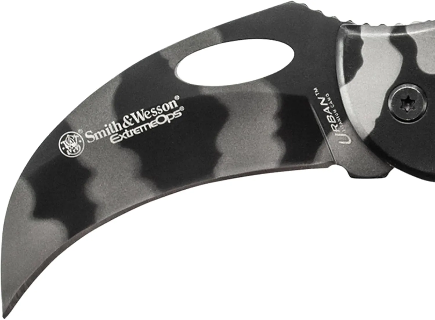 Smith & Wesson Extreme Ops CK32C 8in S.S. Karambit Folding Knife with 3in Hawkbill Blade and Stainless Steel Handle