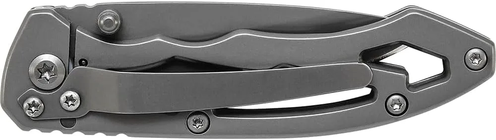Smith & Wesson CK400 5.4in High Carbon S.S. Folding Knife with a 2.2in Drop Point Blade and Stainless Steel Handle