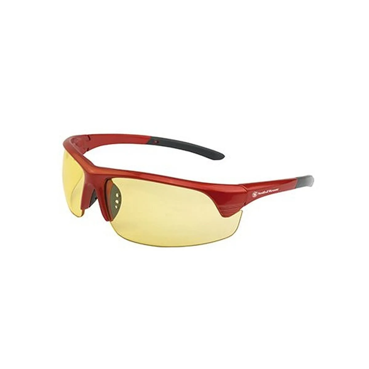 Smith & Wesson Corporal Half Frame Shooting Glasses with No-Slip Rubber,Impact Resistance & Storage Bag for Work