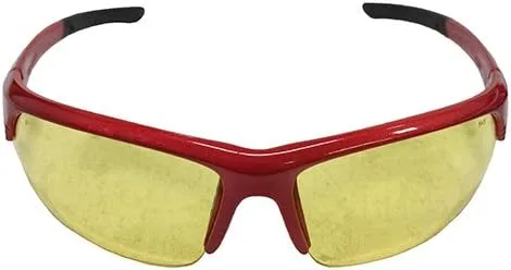 Smith & Wesson Corporal Half Frame Shooting Glasses with No-Slip Rubber,Impact Resistance & Storage Bag for Work