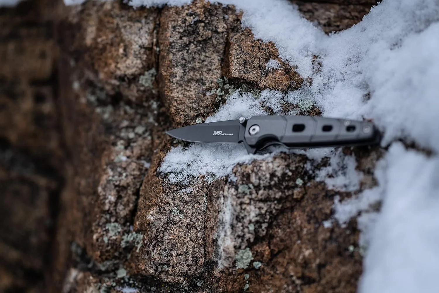 Smith & Wesson M&P Bodyguard 6.25in Ti-N S.S. Ultra-Glide Folding Knife with 2.75in Clip Point and Rubberized Aluminum