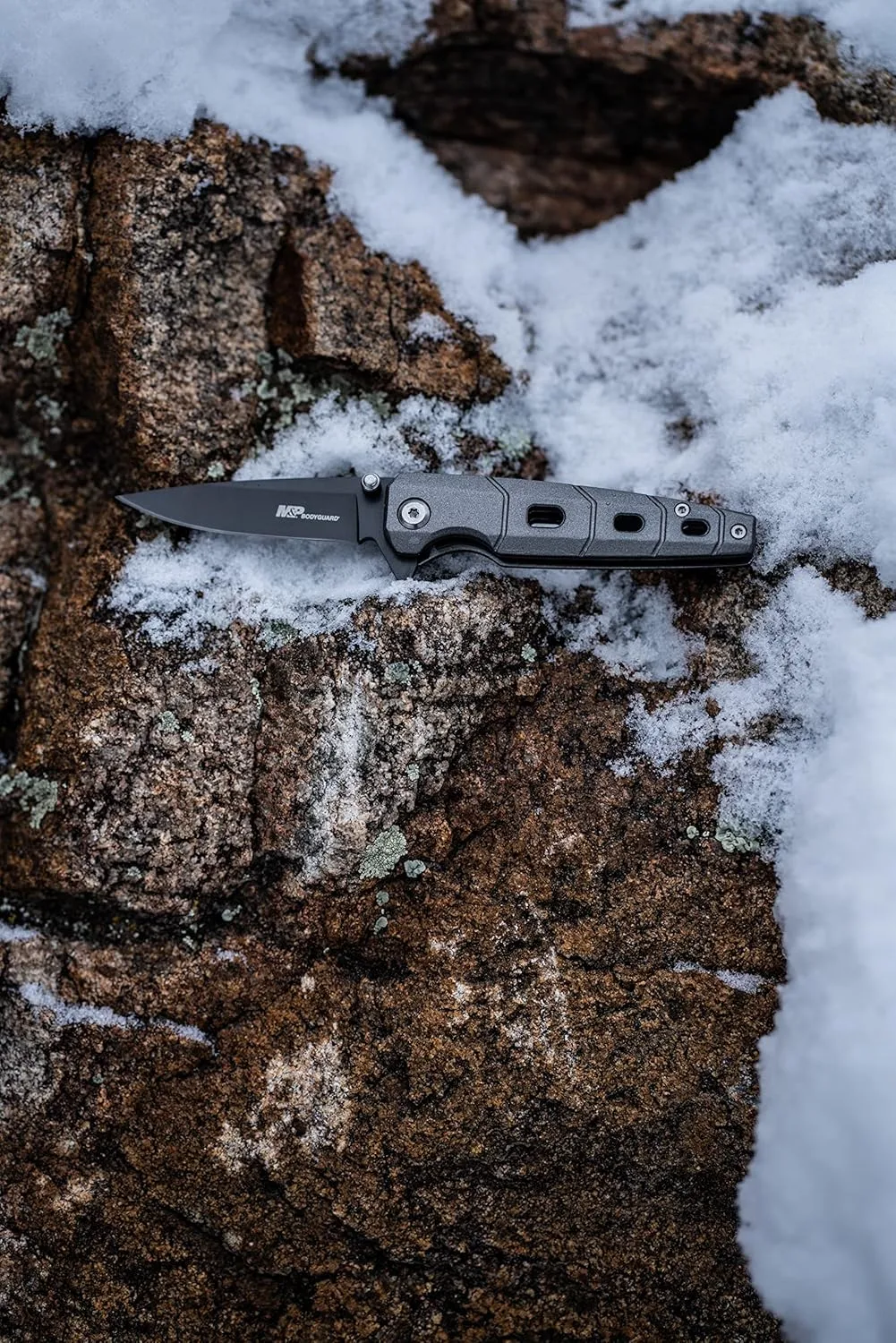 Smith & Wesson M&P Bodyguard 6.25in Ti-N S.S. Ultra-Glide Folding Knife with 2.75in Clip Point and Rubberized Aluminum