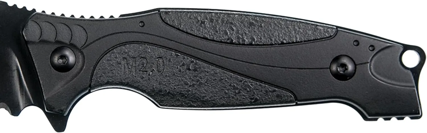 Smith & Wesson M&P M2.0 9in S.S. Full Tang Thin Fixed Blade Knife with 4in Drop Point Blade and Rubber Handle for Outdoor