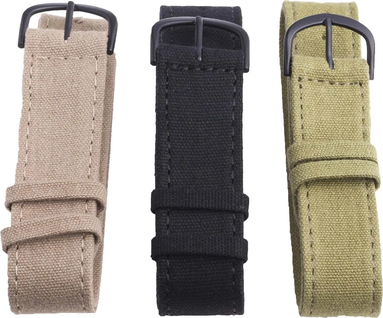 SMITH & WESSON Men's Military Watch with Interchangeable Canvas Straps, Water Resistant, Date Display