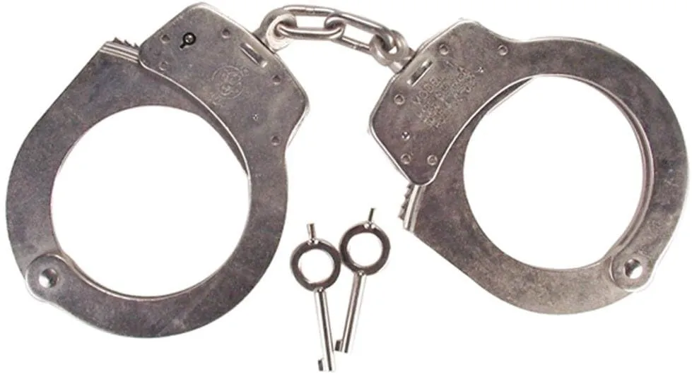Smith & Wesson 350132 Model 1 Universal Oversize Handcuff Nickel, Silver