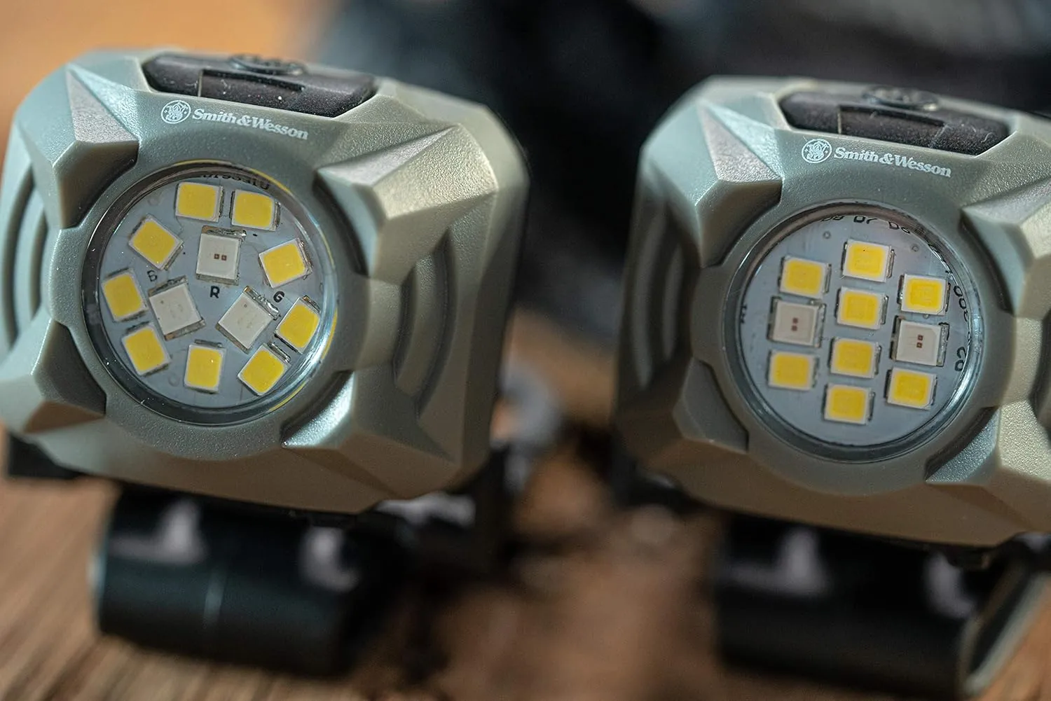 Smith & Wesson Night Guard Series Rechargeable Waterproof Headlamps with Hat/Pocket Clip