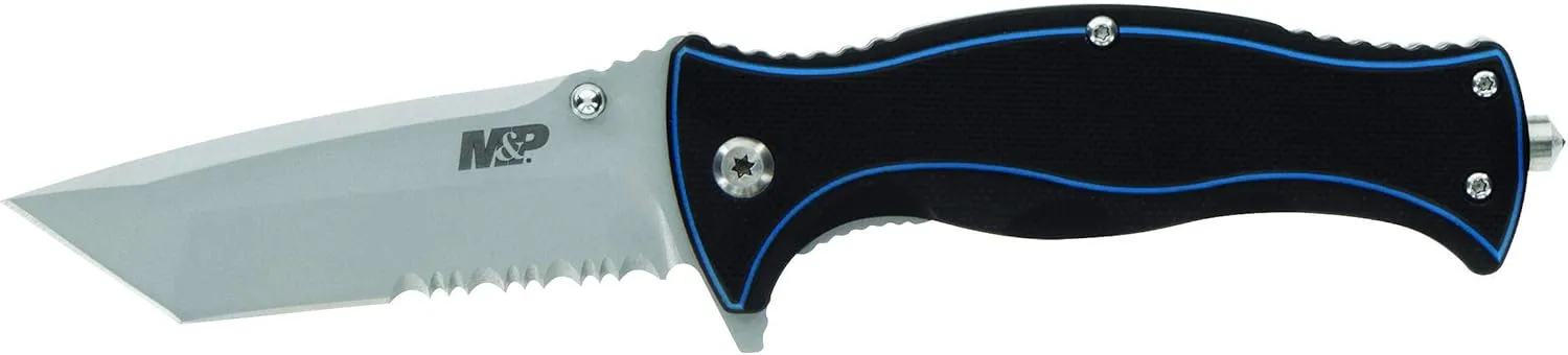 Smith & Wesson M&P Officer 7.25in High Carbon S.S. Ultra Glide Folding Knife with 3.25in Tanto Blade and G10 Handle