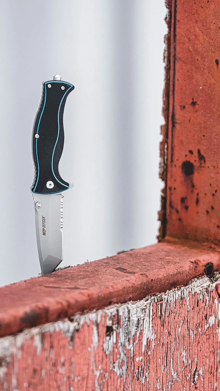 Smith & Wesson M&P Officer 7.25in High Carbon S.S. Ultra Glide Folding Knife with 3.25in Tanto Blade and G10 Handle