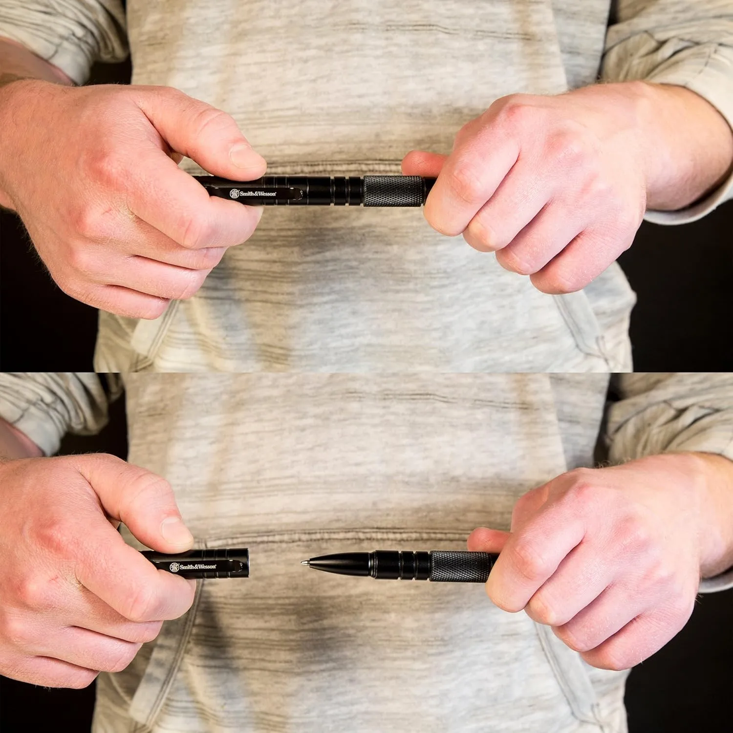 SMITH & WESSON Aircraft Aluminum Refillable Tactical Pull Cap Pen