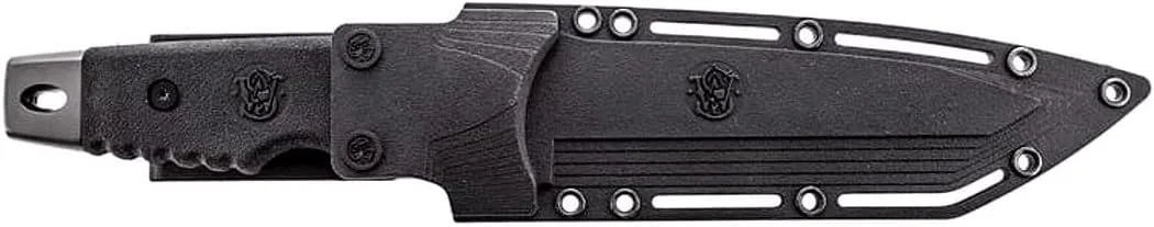 Smith & Wesson SW7 Fixed Blade Knife with Tanto Blade and TPE Handle for Outdoor, Tactical, Survival and EDC