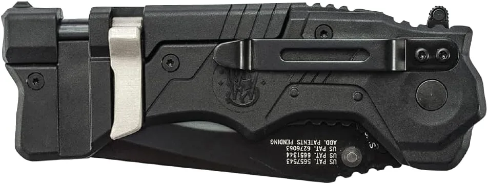 Smith & Wesson 1st Response SW911B 8.2in High Carbon S.S. Assisted Opening Knife with 3.4in Serrated Tanto Blade and Nylon