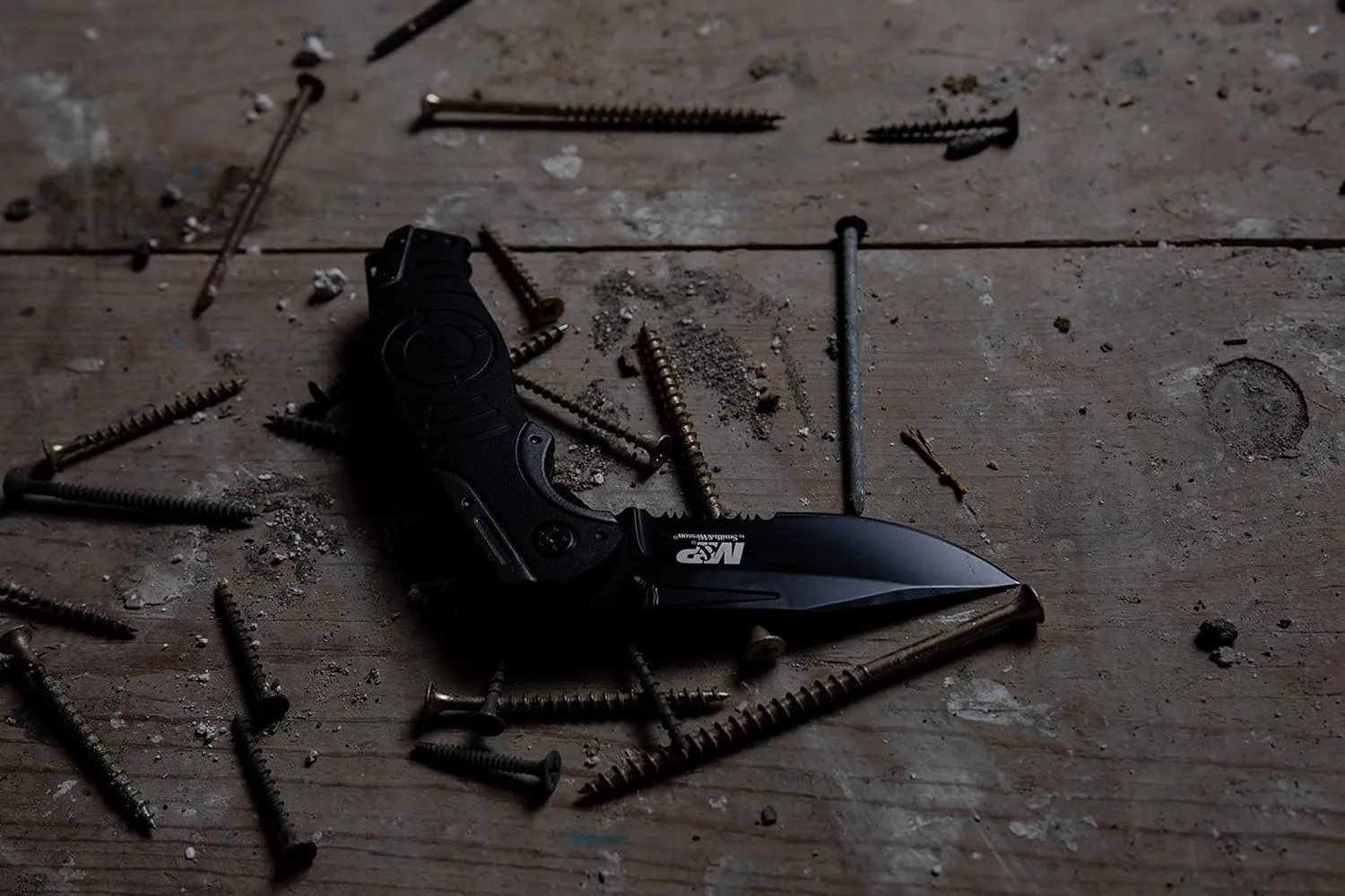 Smith & Wesson M&P SWMP13GS 8.2in High Carbon S.S. Folding Knife with 3.5in Serrated Clip Point Blade and Aluminum Handle