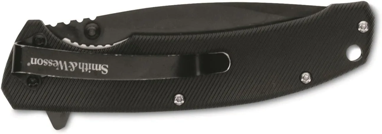 Smith & Wesson Velocite 7.75in High Carbon S.S. Assisted Folding Knife with 3.5in Clip Point Blade and Polymer Handle