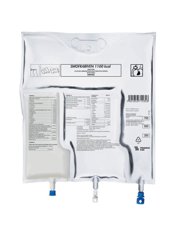 SMOFKABIVEN CENTRAL 1100 KCAL 996 ML