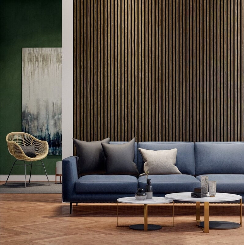 SMOKED OAK ACOUSTIC SLAT PANEL-21mm