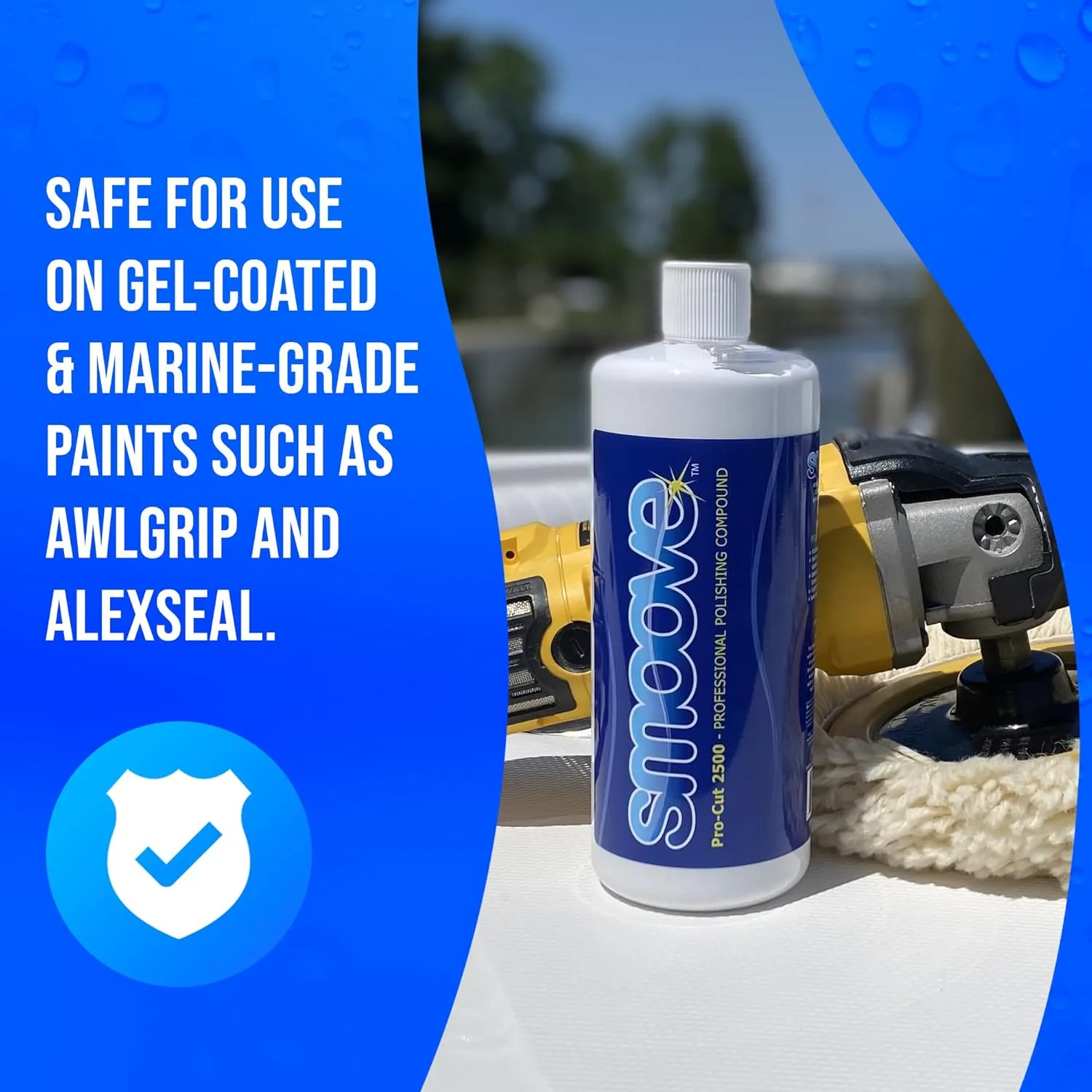 Pro-Cut 2500 Professional Polishing Compound - Medium to Light Oxidation Remover for Gelcoat & Painted Surfaces, 32 oz