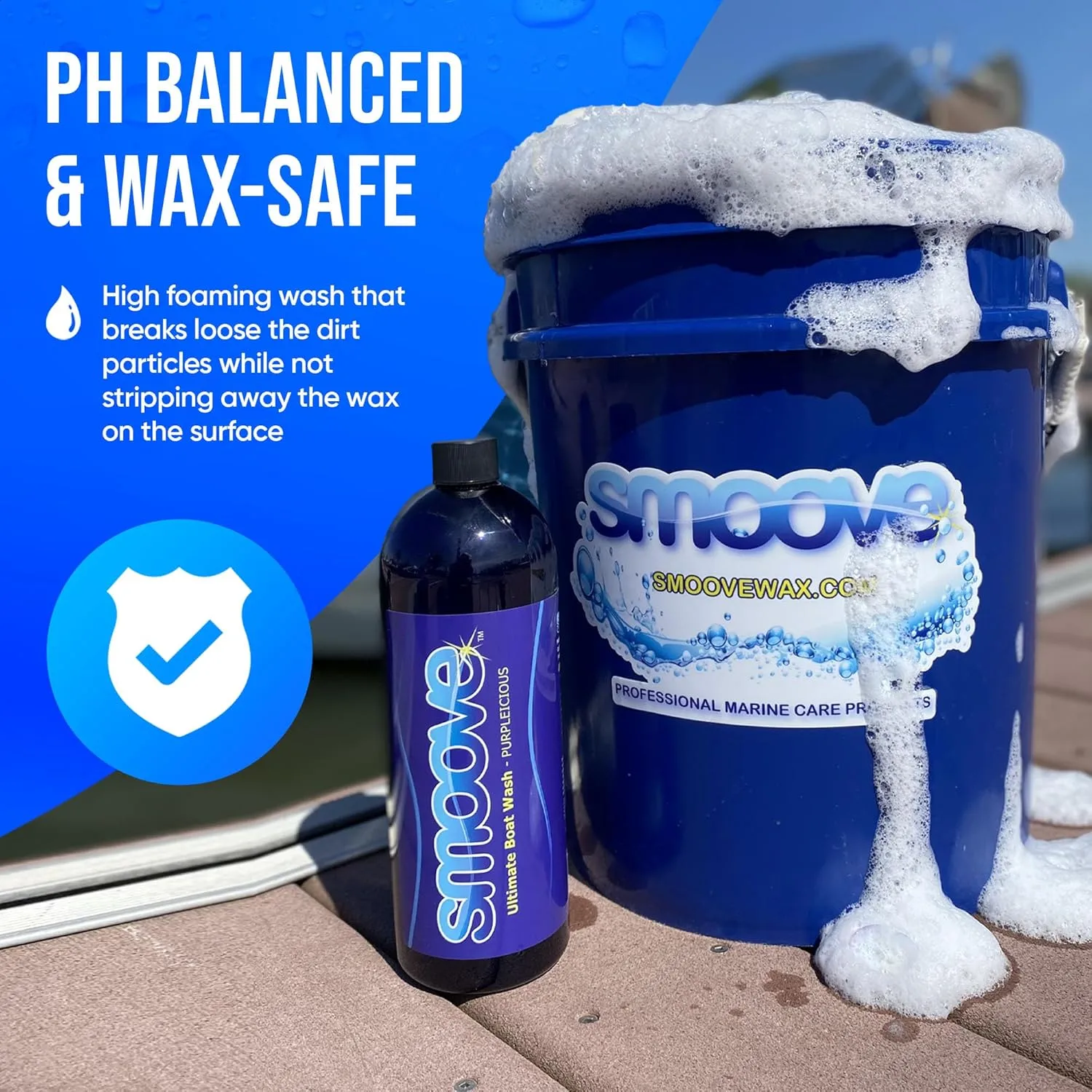 Purpleicious Ultimate Boat Wash (Quart) Premium Boat Cleaner, Marine Grade Boat Soap, Effective Boat Hull & Seat Cleaner