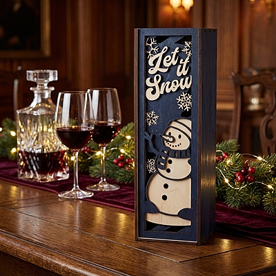 Let It Snow Winter Wine Box Let It Snow Winter Wine Box